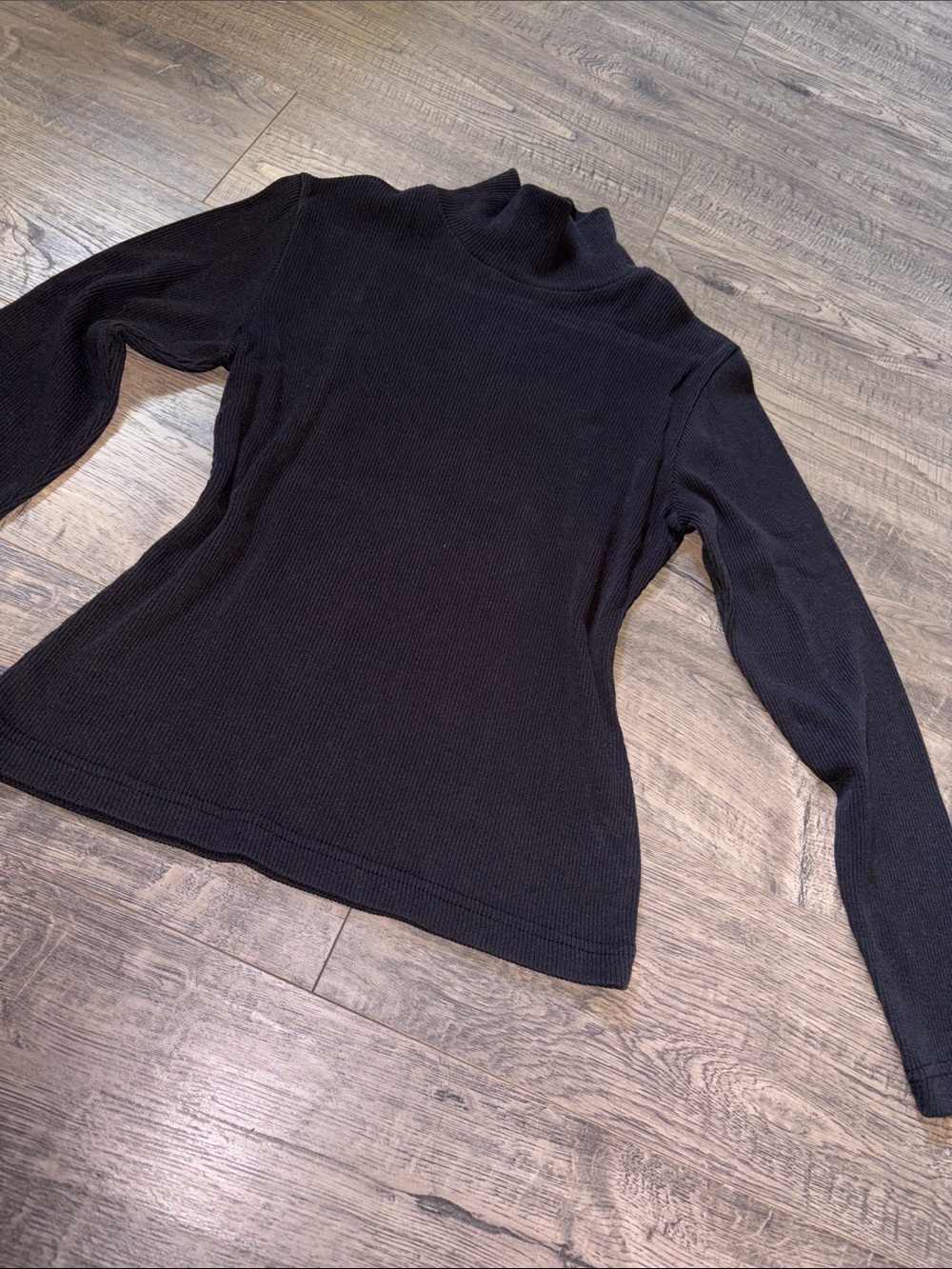 The Limited Black Ribbed Mock Neck Sweater